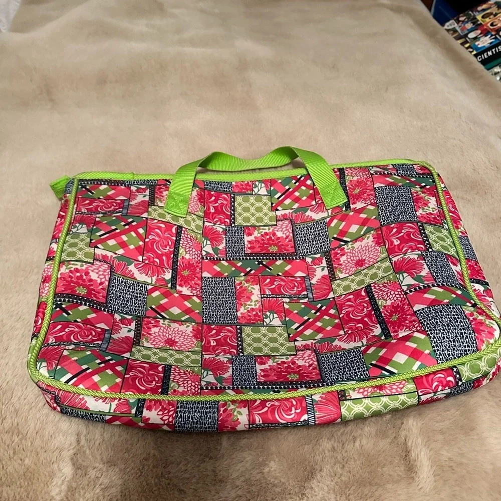 Lilly pulitzer patch day computer bag